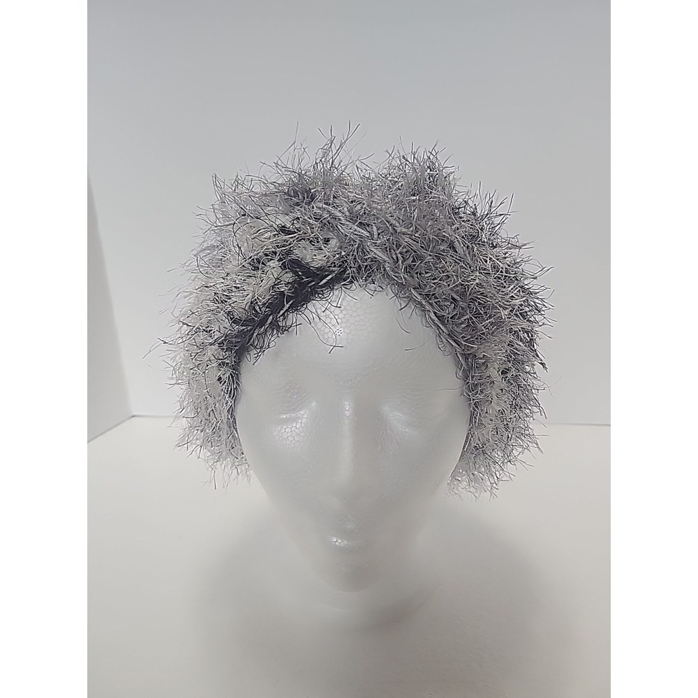 Homemade Black And‎ White Fun Fur Headbands Earmuffs